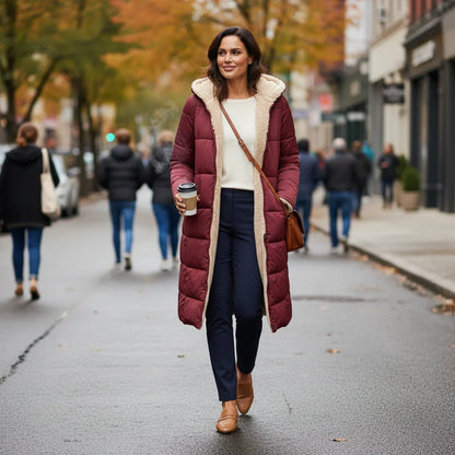 Warm Women's Parka Coat with Hood