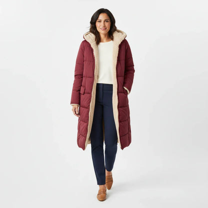 Warm Women's Parka Coat with Hood