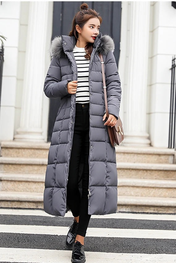 Women's Luella Long Warm Winter Coat with Belt