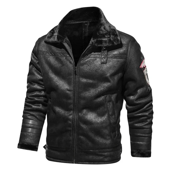 Werner - Slim bomber jacket in genuine leather