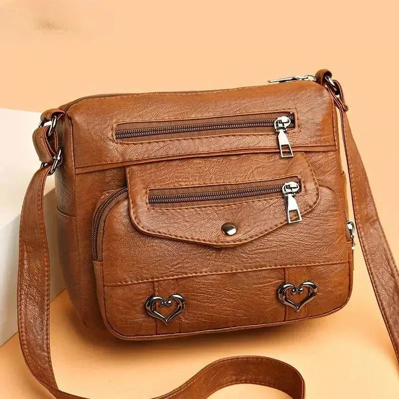 Women's shoulder bag | Multiple zipper
