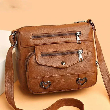 Women's shoulder bag | Multiple zipper