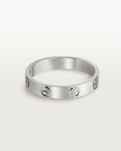 Aria - Unisex Silver Ring Size 1 Zinc Alloy