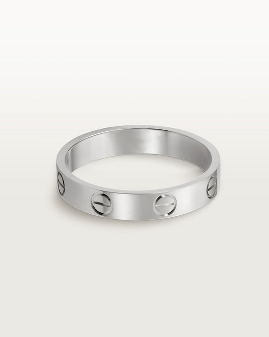 Aria - Unisex Silver Ring Size 1 Zinc Alloy