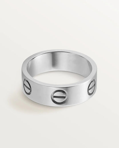 Aria - Unisex Silver Ring Size 1 Zinc Alloy