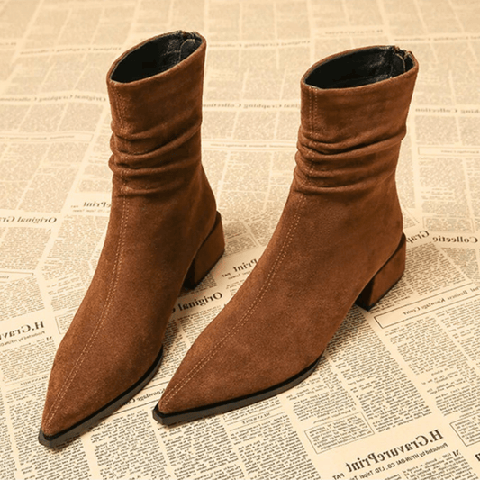 Women's Ankle Leather Boot - Olytrend