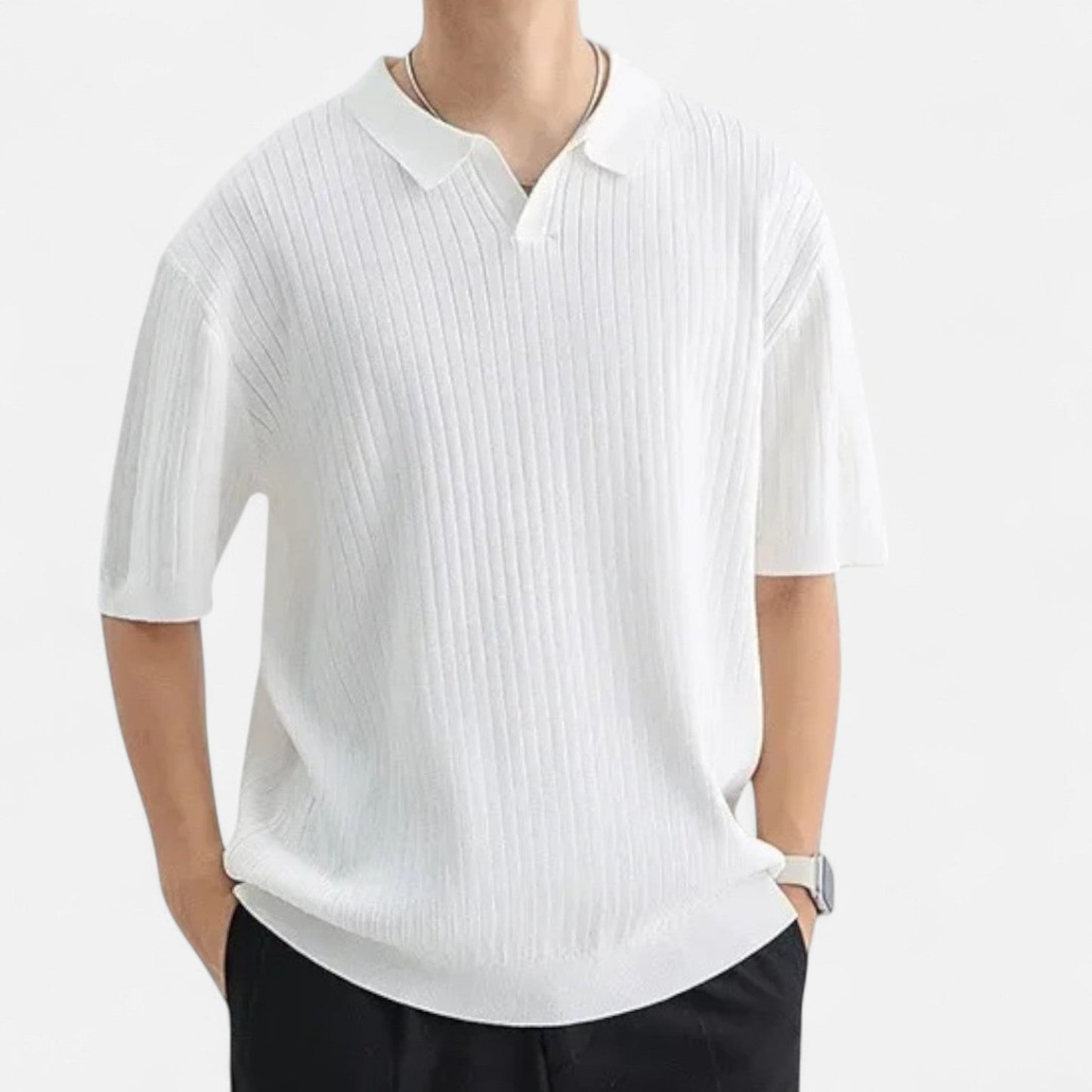 Ancient World | Silk Polo for Men – Breathable Short Sleeves for Summer Elegance