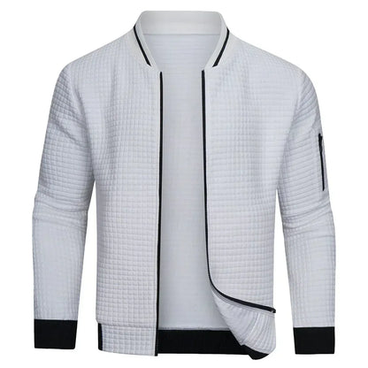 Casual Men's Zip Up Knit Sweater