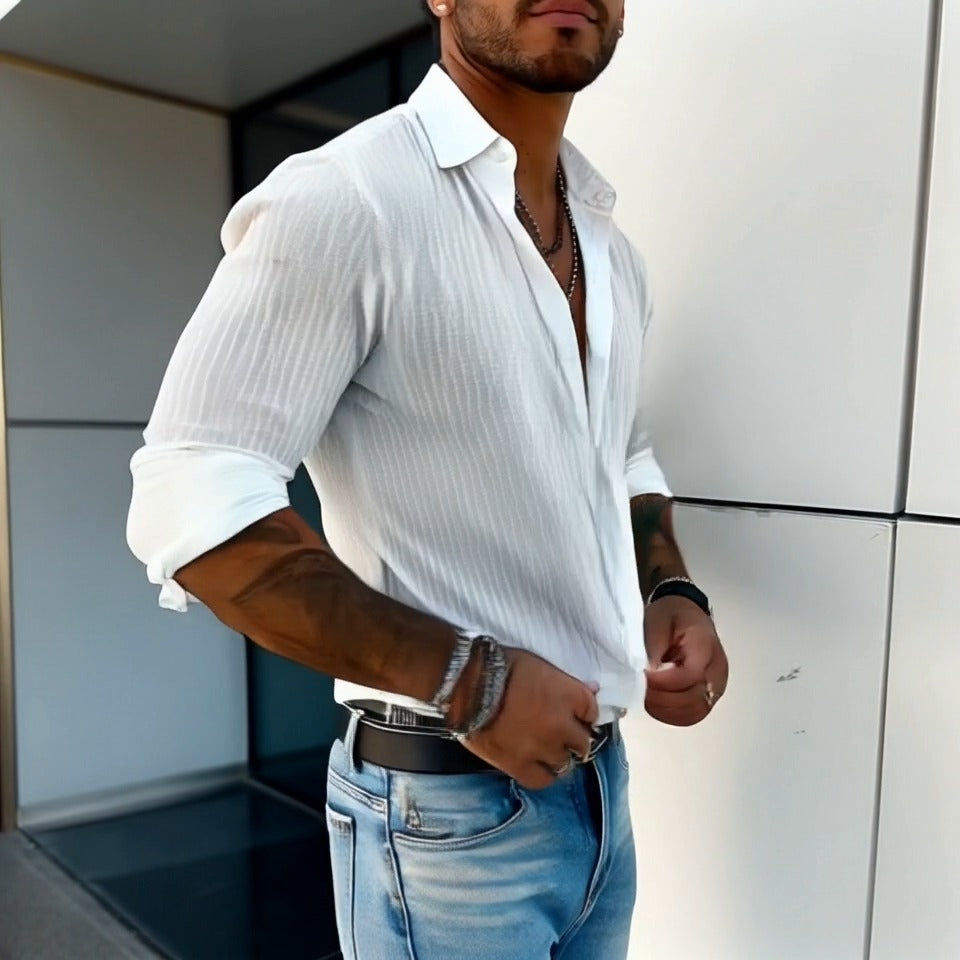 Image of Wilson | Men's Slim Fit Button-Down Shirt