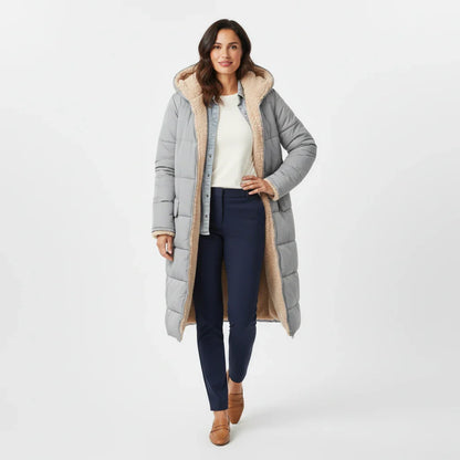 Warm Women's Parka Coat with Hood