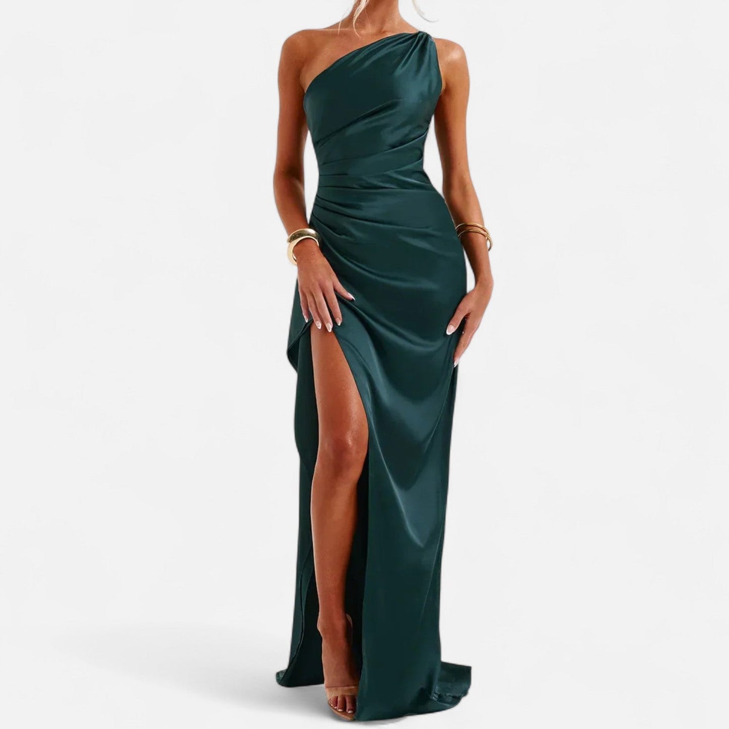 Ancient World | Asymmetric Long Dress for Women – Sculptural Silhouette, Natural Movement