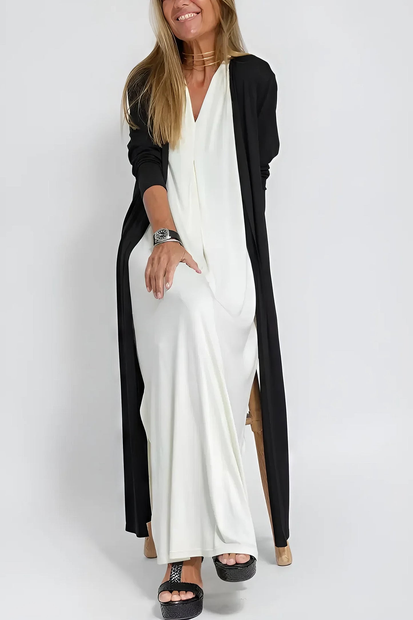 Beautiful Floor Length Dress with Matching Cardigan