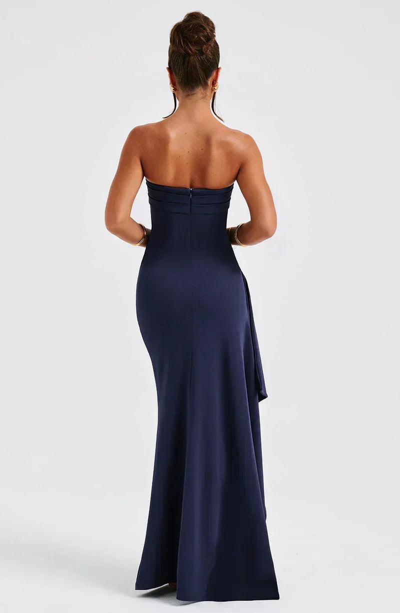 Chic Cold Shoulder Flowy Long Dress