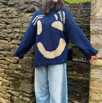 Vicky | Oversized Cotton Knit Sweater for Women