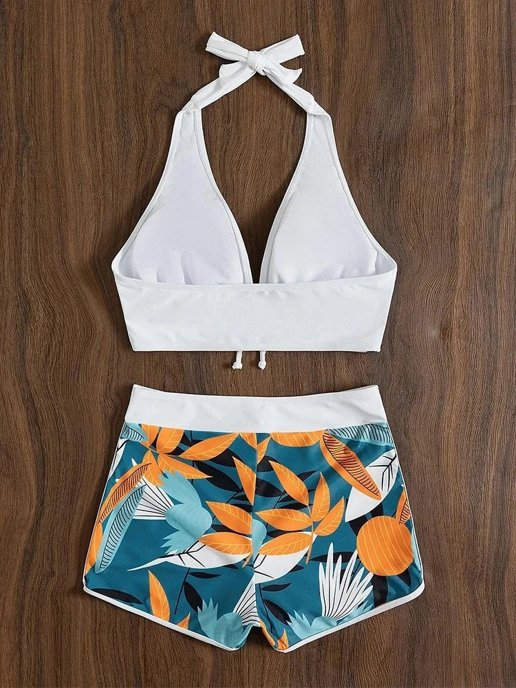 Image of Zoe | Women's Halter Top Two-Piece Swimsuit Set